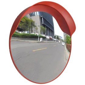 Espejo de tráfico convexo plástico naranja 60 cm