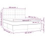 Box spring bed mattress and LED lights blue fabric 160x200 cm by , Beds and slatted bases - Ref: Foro24-3135211, Price: 560,1...