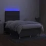 Cama box spring con colchón y LED tela gris oscuro 120x200 cm de , Camas y somieres - Ref: Foro24-3135742, Precio: 402,63 €, ...
