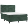 Boxspringbett mit Matratze und LED-Samt in Dunkelgrün, 140 x 200 cm von , Betten und Lattenroste - Ref: Foro24-3136308, Preis...