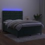 Boxspringbett mit Matratze und LED-Samt in Dunkelgrün, 140 x 200 cm von , Betten und Lattenroste - Ref: Foro24-3136308, Preis...