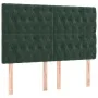 Box spring bed with mattress and LED dark green velvet 140x200cm by , Beds and slatted bases - Ref: Foro24-3136308, Price: 52...