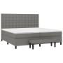 Box spring bed with dark gray fabric mattress 200x200 cm by , Beds and slatted bases - Ref: Foro24-3136942, Price: 767,48 €, ...