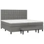 Box spring bed with dark gray fabric mattress 200x200 cm by , Beds and slatted bases - Ref: Foro24-3136942, Price: 760,45 €, ...