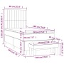 Box spring bed with cream fabric mattress 90x190 cm by , Beds and slatted bases - Ref: Foro24-3137282, Price: 377,35 €, Disco...