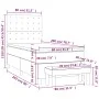 Box spring bed with light gray fabric mattress 80x200 cm by , Beds and slatted bases - Ref: Foro24-3137429, Price: 346,45 €, ...