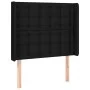 Box spring bed mattress and LED lights black fabric 100x200 cm by , Beds and slatted bases - Ref: Foro24-3138615, Price: 367,...