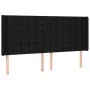 Box spring bed mattress and LED lights black fabric 160x200 cm by , Beds and slatted bases - Ref: Foro24-3139207, Price: 617,...
