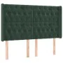 Box spring bed with mattress and LED dark green velvet 140x190cm by , Beds and slatted bases - Ref: Foro24-3139742, Price: 56...