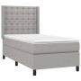 Cama box spring con colchón tela gris claro 80x200 cm de , Camas y somieres - Ref: Foro24-3131705, Precio: 327,03 €, Descuent...