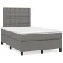 Box spring bed with dark gray fabric mattress 120x200 cm by , Beds and slatted bases - Ref: Foro24-3142082, Price: 403,84 €, ...