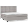 Boxspringbett mit hellgrauer Stoffmatratze 160x200 cm von , Betten und Lattenroste - Ref: Foro24-3142105, Preis: 581,72 €, Ra...