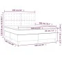 Box spring bed with light gray fabric mattress 160x200 cm by , Beds and slatted bases - Ref: Foro24-3142105, Price: 563,42 €,...