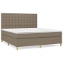 Cama box spring con colchón tela gris taupe 160x200 cm de , Camas y somieres - Ref: Foro24-3142669, Precio: 606,85 €, Descuen...