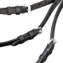 Black Leather Flash Bridle with Reins and Bit (Percheron Horse) by vidaXL, Nod off - Ref: Foro24-90896, Price: 44,42 €, Disco...