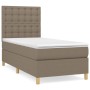 Box spring bed with taupe gray fabric mattress 90x200 cm by , Beds and slatted bases - Ref: Foro24-3142629, Price: 390,56 €, ...