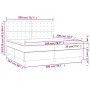 Box spring bed with light gray fabric mattress 200x200 cm by , Beds and slatted bases - Ref: Foro24-3142681, Price: 635,26 €,...