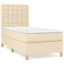 Box spring bed with cream fabric mattress 90x190 cm by , Beds and slatted bases - Ref: Foro24-3142622, Price: 343,39 €, Disco...