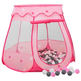 Tienda de juegos para niños con 250 bolas rosa 102x102x82 cm