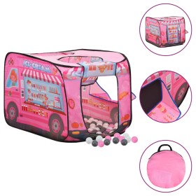 Tienda de juegos para niños con 250 bolas rosa 70x112x70 cm