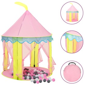 Tienda de juegos para niños con 250 bolas rosa 100x100x127 cm