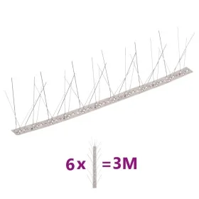 Set of 6 rows of spikes against birds and pigeons 5 rows 3 m by vidaXL, Animal repellents - Ref: Foro24-170236, Price: 19,81 ...
