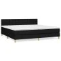 Box spring bed with black fabric mattress 200x200 cm by , Beds and slatted bases - Ref: Foro24-3140963, Price: 589,73 €, Disc...