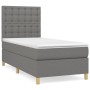 Cama box spring con colchón tela gris oscuro 100x200 cm de , Camas y somieres - Ref: Foro24-3142634, Precio: 368,72 €, Descue...