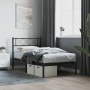 Estructura de cama con cabecero metal negro 90x200 cm de , Camas y somieres - Ref: Foro24-372270, Precio: 60,16 €, Descuento: %