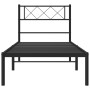 Estructura de cama con cabecero metal negro 90x200 cm de , Camas y somieres - Ref: Foro24-372270, Precio: 60,16 €, Descuento: %