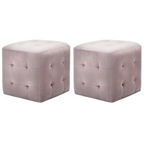 Two pink velvet bedside tables 30x30x30 cm by vidaXL, Nightstands - Ref: Foro24-249020, Price: 85,29 €, Discount: %
