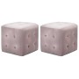 Mesitas de noche 2 unidades terciopelo rosa 30x30x30 cm de vidaXL, Mesitas de noche - Ref: Foro24-249020, Precio: 85,29 €, De...