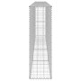 Gabion wall with galvanized steel covers 300x30x100 cm by , fence panels - Ref: Foro24-147821, Price: 124,07 €, Discount: %