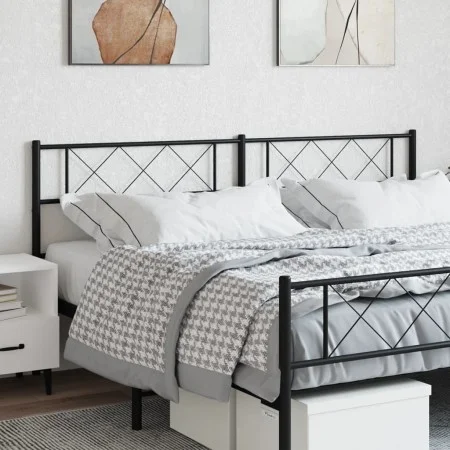 Kopfteil aus schwarzem Metall, 193 cm von , Kopf- und Fußteile - Ref: Foro24-372314, Preis: 31,62 €, Rabatt: %
