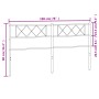 Kopfteil aus schwarzem Metall, 193 cm von , Kopf- und Fußteile - Ref: Foro24-372314, Preis: 32,08 €, Rabatt: %