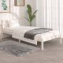 Massiver Bettrahmen aus weißem Kiefernholz, 90 x 190 cm von , Betten und Lattenroste - Ref: Foro24-810396, Preis: 74,54 €, Ra...
