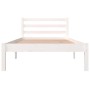 Massiver Bettrahmen aus weißem Kiefernholz, 90 x 190 cm von , Betten und Lattenroste - Ref: Foro24-810396, Preis: 74,54 €, Ra...