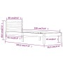 Massiver Bettrahmen aus weißem Kiefernholz, 90 x 190 cm von , Betten und Lattenroste - Ref: Foro24-810396, Preis: 74,54 €, Ra...