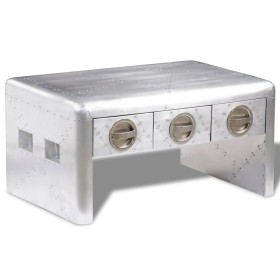 Aviator style coffee table with 3 vintage style drawers by vidaXL, Coffee table - Ref: Foro24-242119, Price: 378,72 €, Discou...