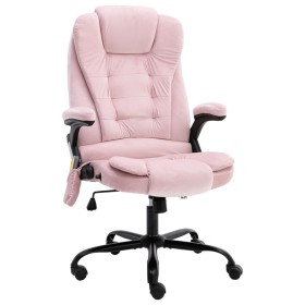 Sillón de oficina de masaje terciopelo rosa