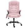 Massage-Bürostuhl aus rosafarbenem Samt von , Bürostühle - Ref: Foro24-20574, Preis: 267,05 €, Rabatt: %