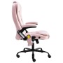 Massage-Bürostuhl aus rosafarbenem Samt von , Bürostühle - Ref: Foro24-20574, Preis: 267,05 €, Rabatt: %