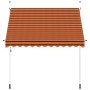 Toldo manual retráctil naranja y marrón 250 cm