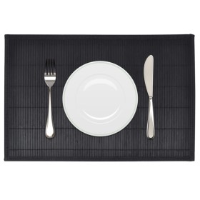 6 salvamanteles de bambú 30x45 cm negro de vidaXL, Manteles individuales - Ref: Foro24-242109, Precio: 14,76 €, Descuento: %