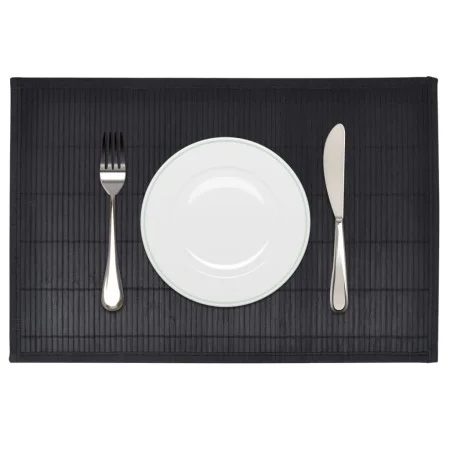 6 black bamboo placemats 30x45 cm by vidaXL, Placemats - Ref: Foro24-242109, Price: 15,84 €, Discount: %