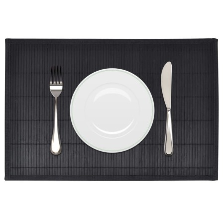 6 salvamanteles de bambú 30x45 cm negro de vidaXL, Manteles individuales - Ref: Foro24-242109, Precio: 14,76 €, Descuento: %