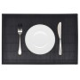 6 salvamanteles de bambú 30x45 cm negro de vidaXL, Manteles individuales - Ref: Foro24-242109, Precio: 14,76 €, Descuento: %