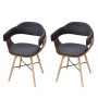 Dining chairs, 2 units, curved wood and dark gray fabric by vidaXL, dining chairs - Ref: Foro24-241687, Price: 215,40 €, Disc...