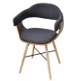 Dining chairs, 2 units, curved wood and dark gray fabric by vidaXL, dining chairs - Ref: Foro24-241687, Price: 219,17 €, Disc...