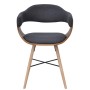 Dining chairs, 2 units, curved wood and dark gray fabric by vidaXL, dining chairs - Ref: Foro24-241687, Price: 215,40 €, Disc...
